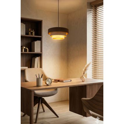Brilagi - Pendelleuchte mit Kabel LUNETA 1xE27/60W/230V Ø 40 cm braun/beige/creme