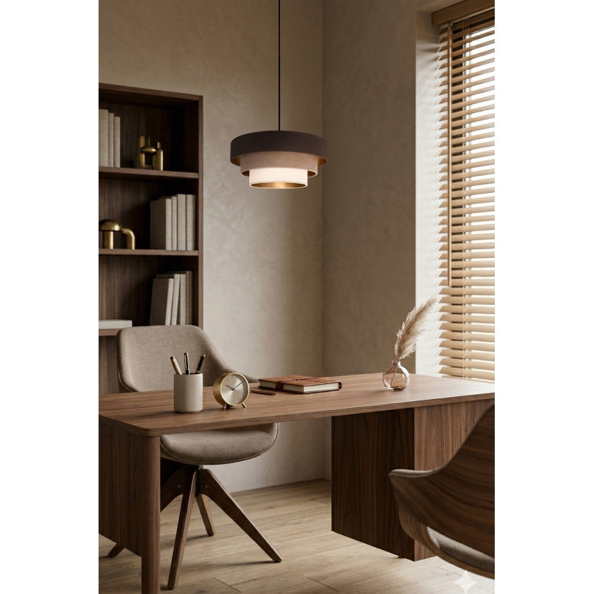 Brilagi - Pendelleuchte mit Kabel LUNETA 1xE27/60W/230V Ø 40 cm braun/beige/creme