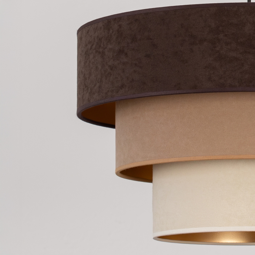 Brilagi - Pendelleuchte mit Kabel LUNETA 1xE27/60W/230V Ø 40 cm braun/beige/creme