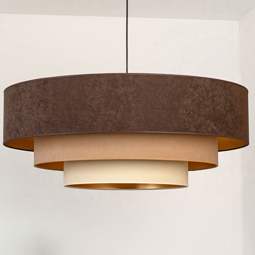 Brilagi - Pendelleuchte mit Kabel LUNETA 3xE27/60W/230V Ø 80 cm braun/beige/creme