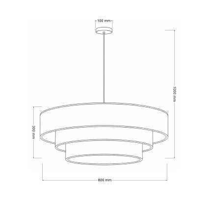 Brilagi - Pendelleuchte mit Kabel LUNETA 3xE27/60W/230V Ø 80 cm braun/beige/creme