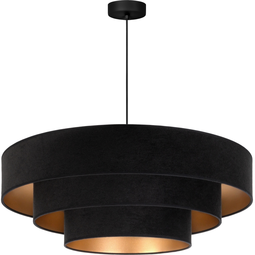 Brilagi - Pendelleuchte mit Kabel LUNETA 3xE27/60W/230V Ø 80 cm schwarz/gold