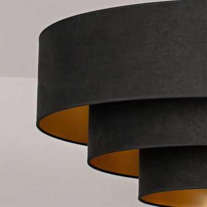 Brilagi - Pendelleuchte mit Kabel LUNETA 3xE27/60W/230V Ø 80 cm schwarz/gold
