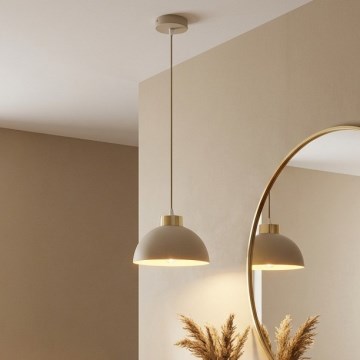 Brilagi - Pendelleuchte mit Kabel MOON 1xE27/60W/230V Ø 18 cm beige/gold
