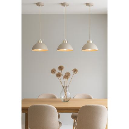 Brilagi - Pendelleuchte mit Kabel MOON 1xE27/60W/230V Ø 18 cm beige/gold