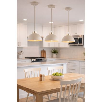 Brilagi - Pendelleuchte mit Kabel MOON 1xE27/60W/230V Ø 18 cm beige/gold