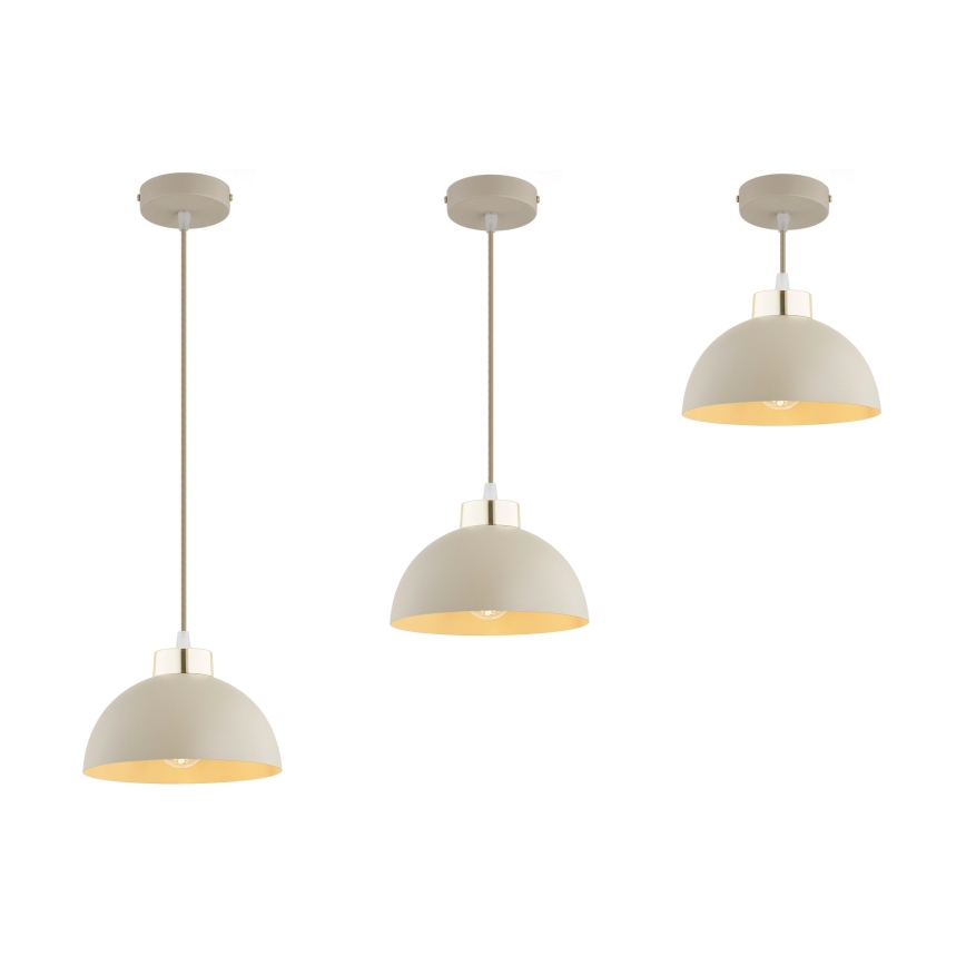 Brilagi - Pendelleuchte mit Kabel MOON 1xE27/60W/230V Ø 18 cm beige/gold