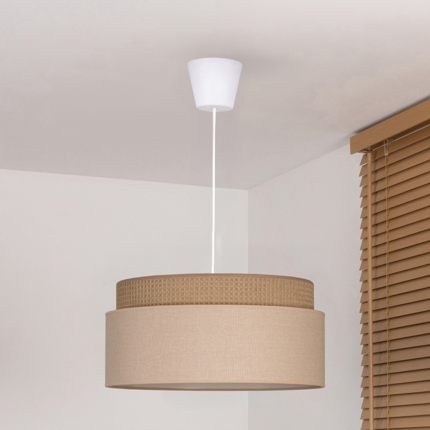 Brilagi - Pendelleuchte mit Kabel PADOVA 1xE27/60W/230V Ø 40 cm beige