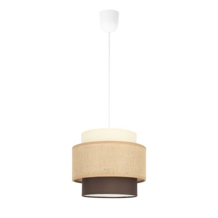 Brilagi - Pendelleuchte mit Kabel RESNA 1xE27/60W/230V Ø 20 cm beige/schwarz