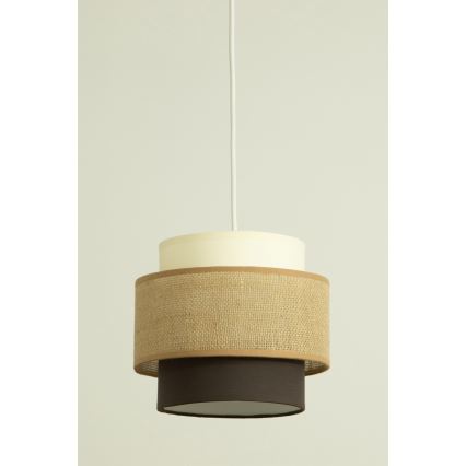 Brilagi - Pendelleuchte mit Kabel RESNA 1xE27/60W/230V Ø 20 cm beige/schwarz