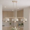 Brilagi - Pendelleuchte mit Kabel, SPRING 3xE27/60W/230V, beige/gold