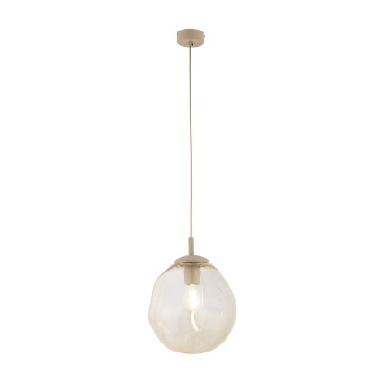 Brilagi - Pendelleuchte mit Kabel VULCANO 1xE27/15W/230V beige/rauchbeige
