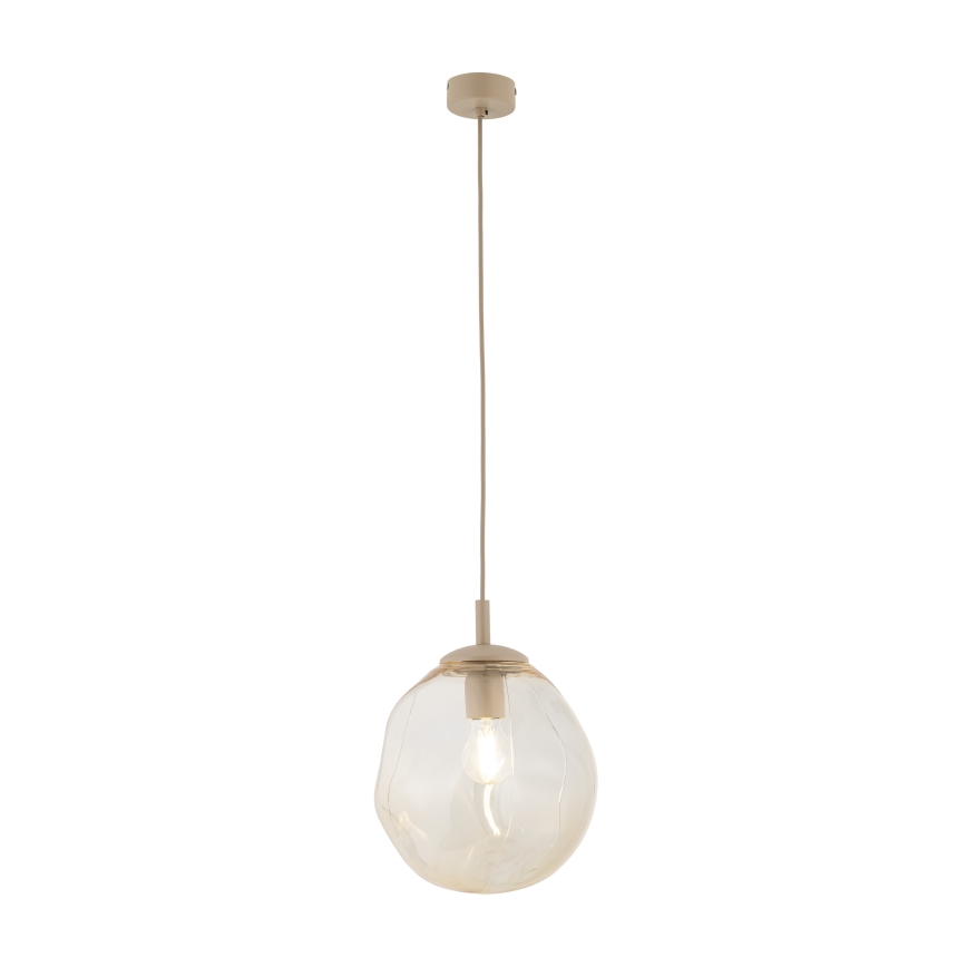 Brilagi - Pendelleuchte mit Kabel VULCANO 1xE27/15W/230V beige/rauchbeige