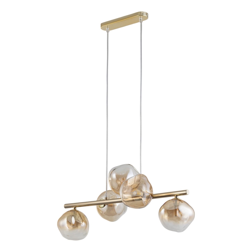 Brilagi - Pendelleuchte mit Kabel VULCANO 5xG9/8W/230V gold/rauchbeige