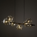 Brilagi - Pendelleuchte mit Kabel VULCANO 7xG9/8W/230V Bronze/rauchiges Beige