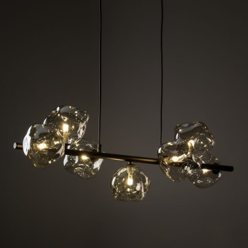 Brilagi - Pendelleuchte mit Kabel VULCANO 7xG9/8W/230V Bronze/rauchiges Beige