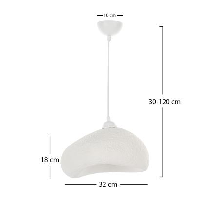 Brilagi - Pendelleuchte mit Kabel WABI SABI 1xE27/40W/230V Ø 32 cm weiß