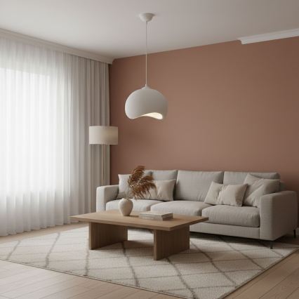 Brilagi - Pendelleuchte mit Kabel WABI SABI 1xE27/40W/230V Ø 34 cm weiß