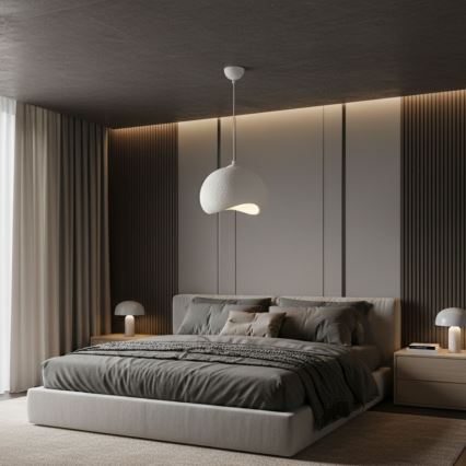 Brilagi - Pendelleuchte mit Kabel WABI SABI 1xE27/40W/230V Ø 34 cm weiß