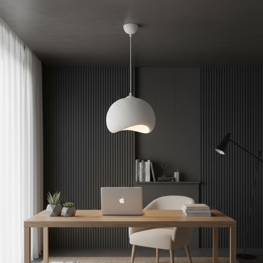 Brilagi - Pendelleuchte mit Kabel WABI SABI 1xE27/40W/230V Ø 34 cm weiß