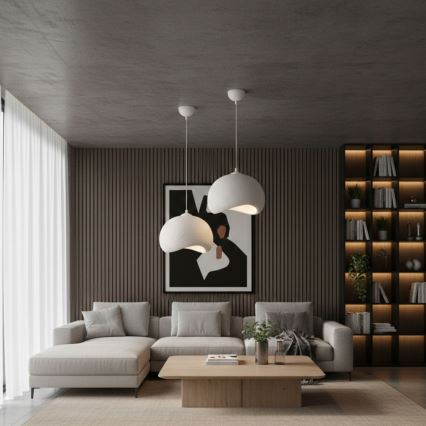 Brilagi - Pendelleuchte mit Kabel WABI SABI 1xE27/40W/230V Ø 34 cm weiß