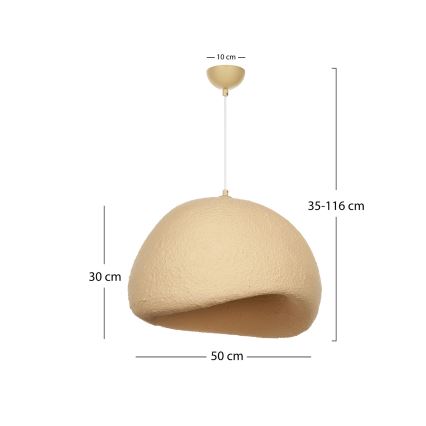 Brilagi - Pendelleuchte mit Kabel WABI SABI 1xE27/40W/230V Ø 50 cm beige
