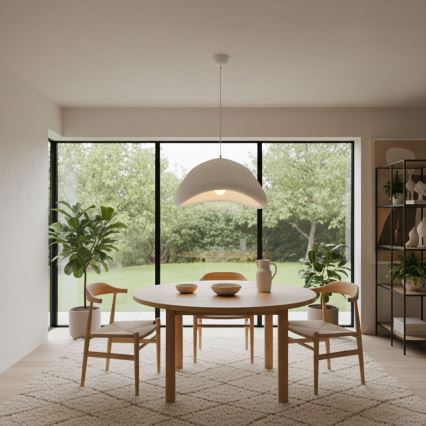 Brilagi - Pendelleuchte mit Kabel WABI SABI 1xE27/40W/230V Ø 52 cm weiß