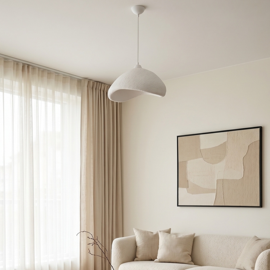 Brilagi - Pendelleuchte mit Kabel WABI SABI 1xE27/40W/230V Ø 52 cm weiß