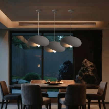 BRILAGI - Pendelleuchte mit Kabel WABI SABI 1xE27/60W/230V Ø 40 cm grau