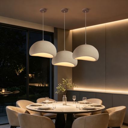 BRILAGI - Pendelleuchte mit Kabel WABI SABI 1xE27/60W/230V Ø 40 cm weiß