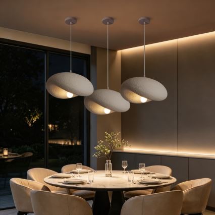 BRILAGI - Pendelleuchte mit Kabel WABI SABI 1xE27/60W/230V Ø 40 cm weiß