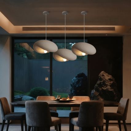 BRILAGI - Pendelleuchte mit Kabel WABI SABI 1xE27/60W/230V Ø 40 cm weiß