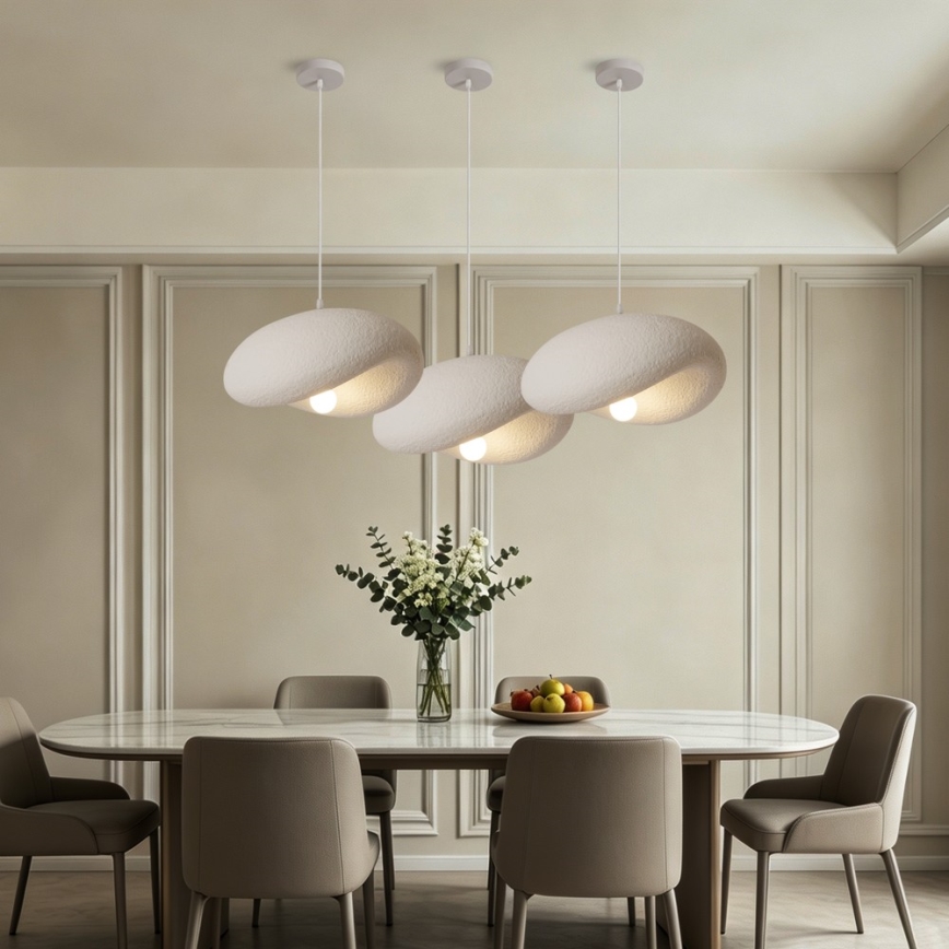 BRILAGI - Pendelleuchte mit Kabel WABI SABI 1xE27/60W/230V Ø 40 cm weiß