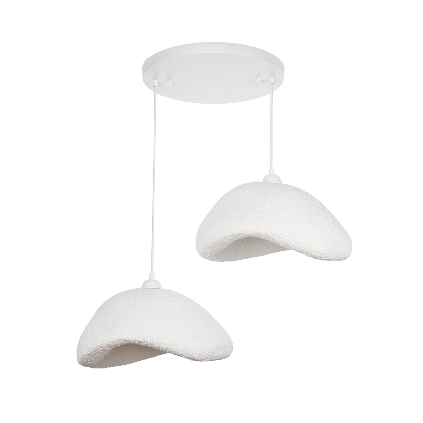 Brilagi - Pendelleuchte mit Kabel WABI SABI 2xE27/40W/230V Ø 74 cm weiß