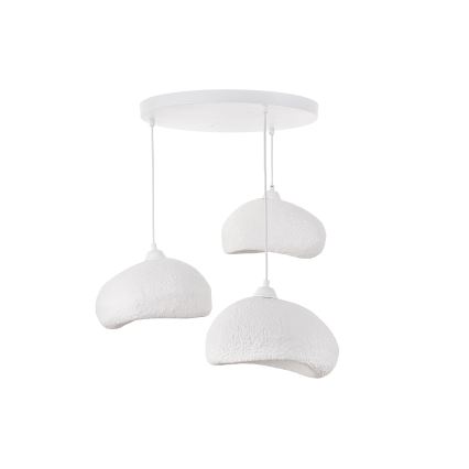 Brilagi - Pendelleuchte mit Kabel WABI SABI 3xE27/40W/230V Ø 60 cm weiß