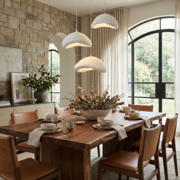 Brilagi - Pendelleuchte mit Kabel WABI SABI 3xE27/40W/230V Ø 82 cm weiß