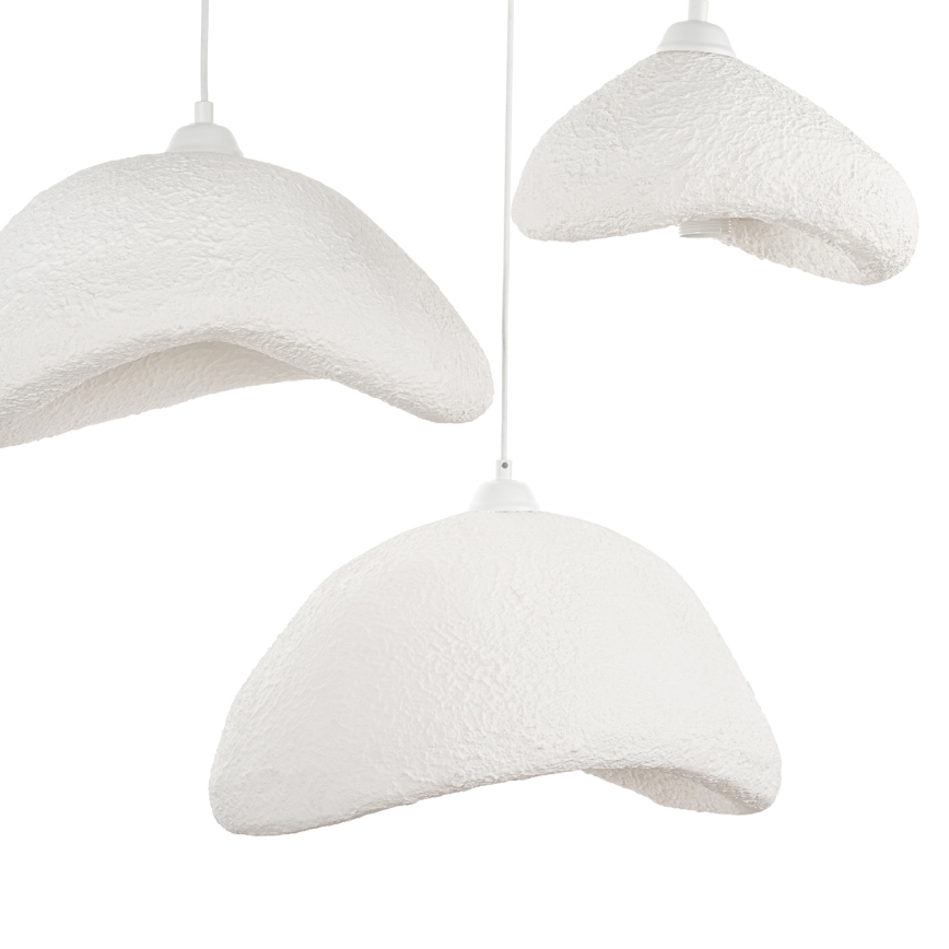 Brilagi - Pendelleuchte mit Kabel WABI SABI 3xE27/40W/230V Ø 82 cm weiß