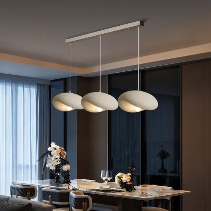 BRILAGI - Pendelleuchte mit Kabel WABI SABI 3xE27/60W/230V weiß