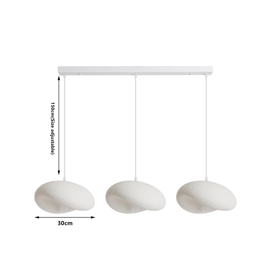 BRILAGI - Pendelleuchte mit Kabel WABI SABI 3xE27/60W/230V weiß