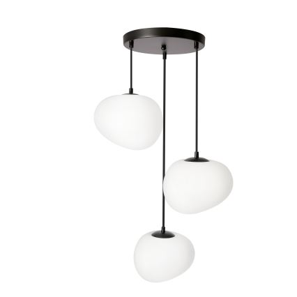 BRILAGI - Pendelleuchte mit Kabelabhängung PEBBLES 3xE27/40W/230V Ø 42 cm schwarz
