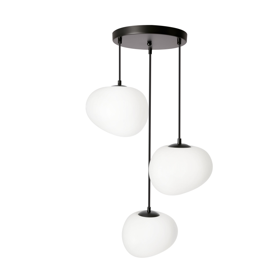 BRILAGI - Pendelleuchte mit Kabelabhängung PEBBLES 3xE27/40W/230V Ø 42 cm schwarz