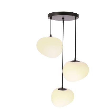 BRILAGI - Pendelleuchte mit Kabelabhängung PEBBLES 3xE27/40W/230V Ø 42 cm schwarz