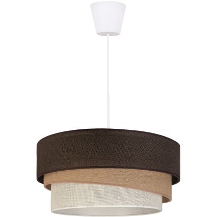 Brilagi - Pendelleuchte mit Kabelabhängung TRIO 1xE27/60W/230V Ø 40 cm braun/beige/weiß