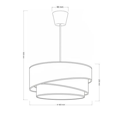 Brilagi - Pendelleuchte mit Kabelabhängung TRIO 1xE27/60W/230V Ø 40 cm braun/beige/weiß