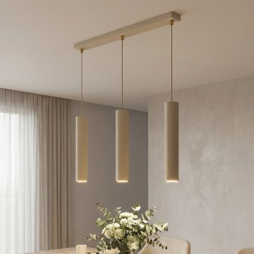 Brilagi - Pendelleuchte mit Kabelaufhängung 3xGU10/15W/230V beige/gold