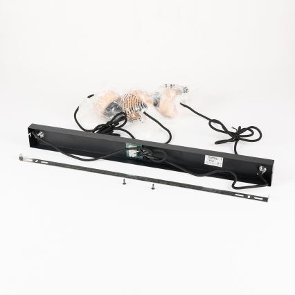 Brilagi - Pendelleuchte mit Kabelaufhängung BASKLITE 3xE27/15W/230V Holz/Schwarz