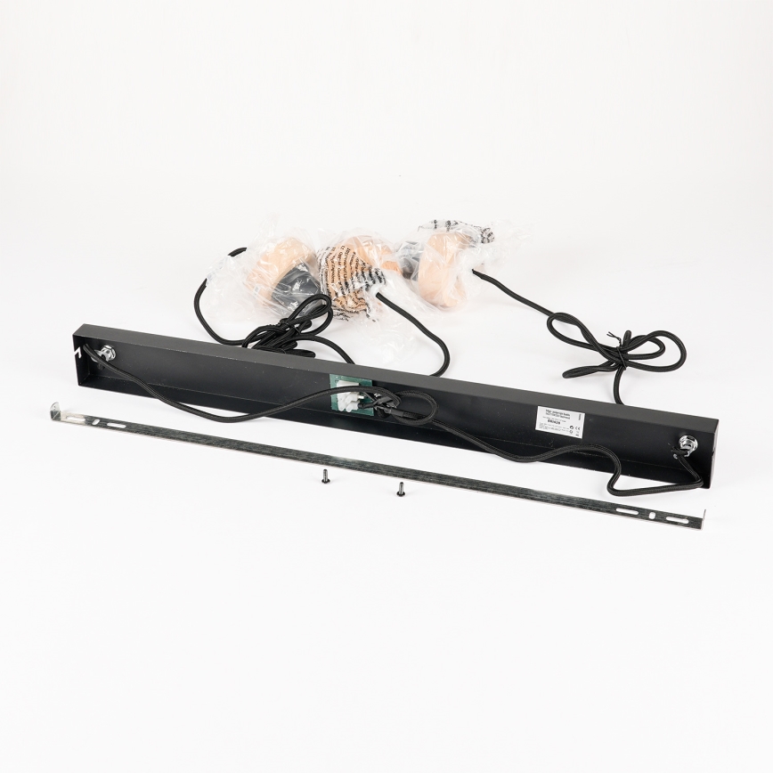 Brilagi - Pendelleuchte mit Kabelaufhängung BASKLITE 3xE27/15W/230V Holz/Schwarz