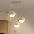 Brilagi - Pendelleuchte mit Kabelaufhängung COSMO 3xE27/60W/230V beige/gold