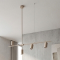 Brilagi - Pendelleuchte mit Kabelaufhängung CRANE 4xGU10/30W/230V beige