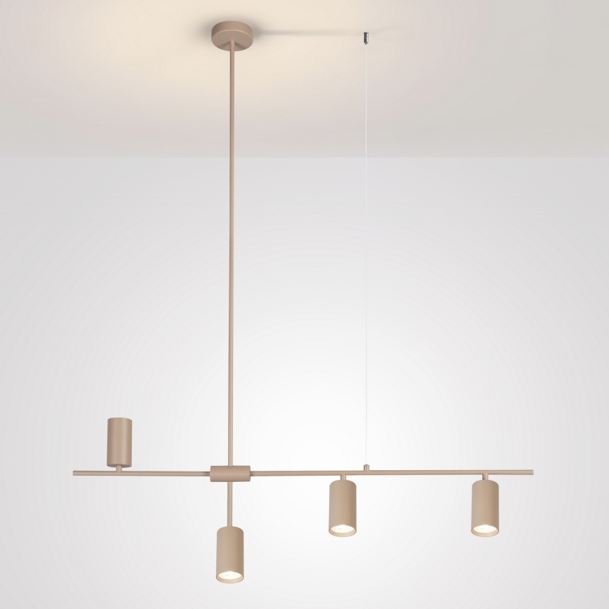 Brilagi - Pendelleuchte mit Kabelaufhängung CRANE 4xGU10/30W/230V beige